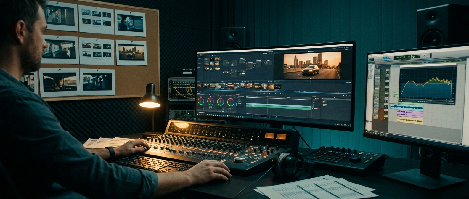 editorial · commercial edit on a timeline
